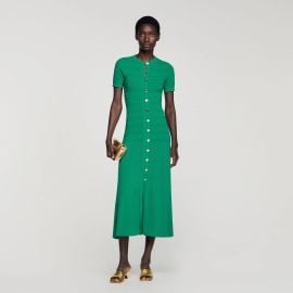 Knit maxi dress in Ecru for Women Paris at Sandro
