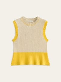 Knitted Colorblock Sweater Vest COMMENSE at Commense