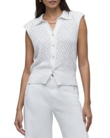 Knitted Sleeveless Collared Top at Bloomingdales