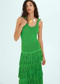 Knitted dress with fringe design - Women Mango USA at Mango