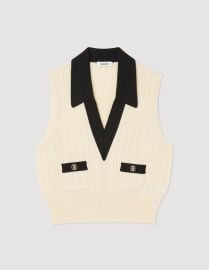 Knitted polo sweater - Sweaters Cardigans Paris at Sandro