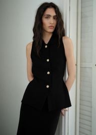 Knitted vest with jewel buttons - Women MANGO USA at Mango