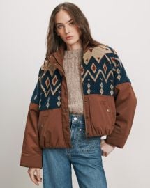 Knoll Sherpa Jacket in Deep Ochre | Veronica Beard at Veronica Beard