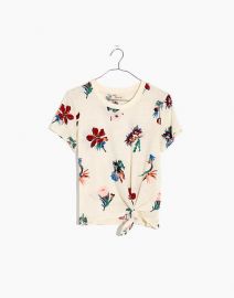 Knot-Front Tee in Hawaiian Hideaway at Madewell