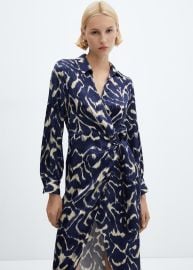 Knot print dress - Women MANGO OUTLET USA at Mango Outlet