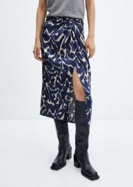 Knot printed skirt - Women MANGO OUTLET USA at Mango Outlet