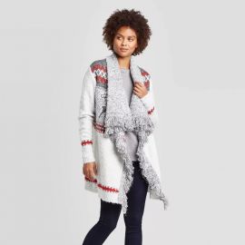 Knox Rose Holiday Open Cardigan With Fringe Detail at Target