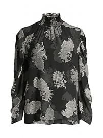 Kobi Halperin - Arielle Printed Highneck Blouse at Saks Fifth Avenue