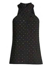 Kobi Halperin - Kristina Stud Halter Sleeveless Blouse at Saks Fifth Avenue