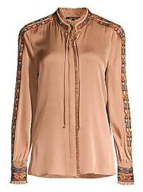 Kobi Halperin - Owen Embroidered Silk Blend Blouse at Saks Fifth Avenue