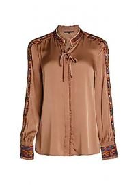 Kobi Halperin - Owen Embroidered Stretch Silk Blouse at Saks Off 5th