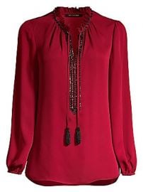 Kobi Halperin - Paula Embellished Silk Blouse at Saks Fifth Avenue