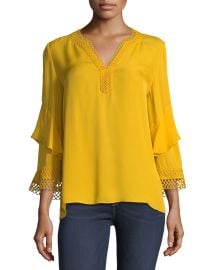 Kobi Halperin Adreanna Eyelet Silk Top   Neiman Marcus at Neiman Marcus