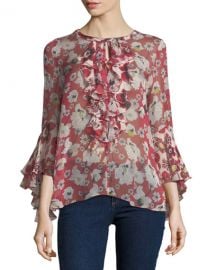 WornOnTV: Brooke’s pink floral ruffled blouse on The Bold and the ...