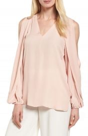 Kobi Halperin Caroline Cold Shoulder Silk Blouse at Nordstrom