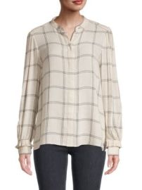 Kobi Halperin Catrina Windowpane Blouse on SALE at Saks Off 5th