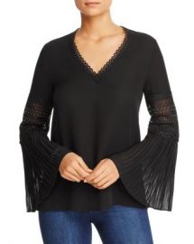 Kobi Halperin Christine Pleated-Sleeve Eyelet-Detail Top Women - Bloomingdale s at Bloomingdales