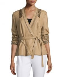 Kobi Halperin Colette Leather Whipstitch Jacket at Neiman Marcus