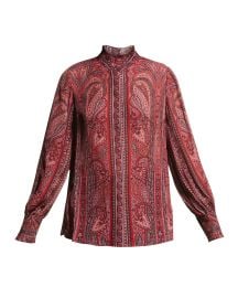 Kobi Halperin Heni Paisley Silk Blouse at Neiman Marcus