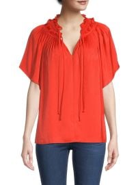 Kobi Halperin Hudson Split Neck Blouse at Saks Fifth Avenue