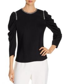 Kobi Halperin Logan Bead-Trimmed Puff Sleeve Top Women - Bloomingdale s at Bloomingdales