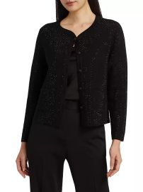 Kobi Halperin Lois Crystal Embellished Wool Blend Cardigan at Saks Fifth Avenue