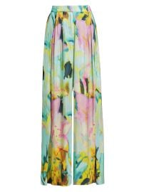 Kobi Halperin Loretta Lotus Metallic Satin Wide Leg Pants at Saks Fifth Avenue