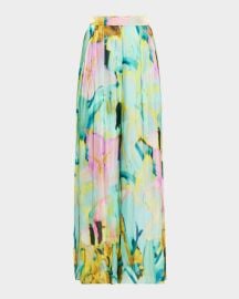 Kobi Halperin Loretta Wide-Leg Metallic Satin Pants at Neiman Marcus