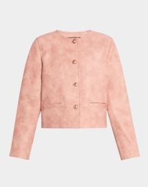 Kobi Halperin Lyles Boxy Faux Leather Jacket at Neiman Marcus