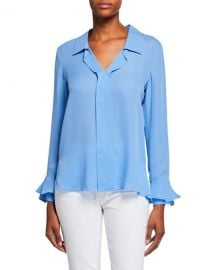 Kobi Halperin Maisie Long-Sleeve Silk Blouse at Neiman Marcus