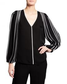 Kobi Halperin Marni Blouson-Sleeve Silk Blouse at Neiman Marcus