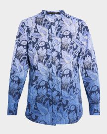 Kobi Halperin Napa Ombre Floral-Print Blouse at Neiman Marcus