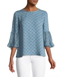 Kobi Halperin Nea Floral-Print Silk Blouse at Neiman Marcus