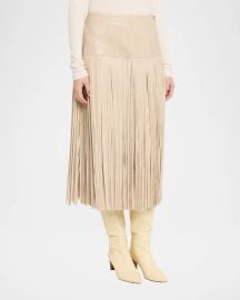 Kobi Halperin Parker Leather Fringe Skirt at Neiman Marcus