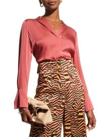 Kobi Halperin Rebekah Long-Sleeve Silk Blouse at Neiman Marcus