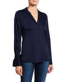 Kobi Halperin Rebekah Long-Sleeve Silk Blouse at Neiman Marcus