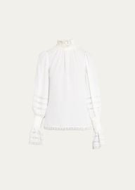 Kobi Halperin Rita High Neck Silk Blouse at Bergdorf Goodman