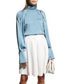 Kobi Halperin Sandrah High-Neck Silk Blouse at Neiman Marcus