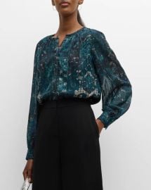 Kobi Halperin Shai Blouse in Sea Moss at Neiman Marcus