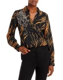 Kobi Halperin Skylar Tiger Print Stretch Silk Blouse Bloomingdales at Bloomingdales