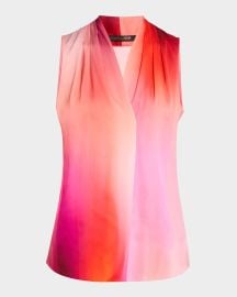 Kobi Halperin Sydonie Pleated Ombre Blouse at Neiman Marcus
