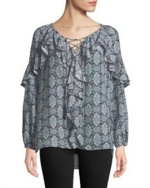 Kobi Halperin Tami Medallion-Print Silk Blouse at Neiman Marcus