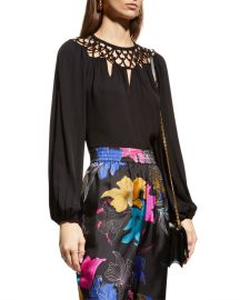 Kobi Halperin Tereza Cutout Silk Blouse at Neiman Marcus