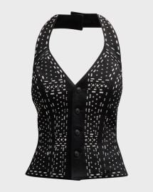 Koche Rhinestone Embellished Halter Vest at Neiman Marcus