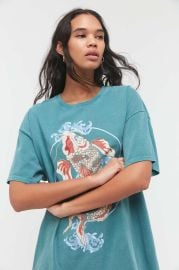 Koi Fish Overdyed T-Shirt Dress at Urban Outfitters