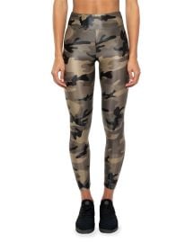 Koral Lustrous High-Rise Camo-Print Leggings at Neiman Marcus