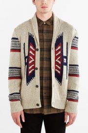 Koto Kikou Engineered Shawl Cardigan in Cream at Urban Outfitters