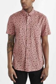 Koto Short-Sleeve Triangle Breezy Button-Down Shirt at Urban Outfitters