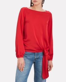 Kristy Knotted Silk Blouse at Intermix