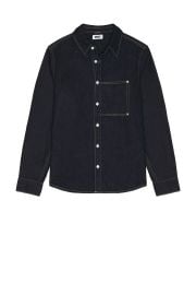 Krost Indigo Denim Rivet Shirt at Revolve